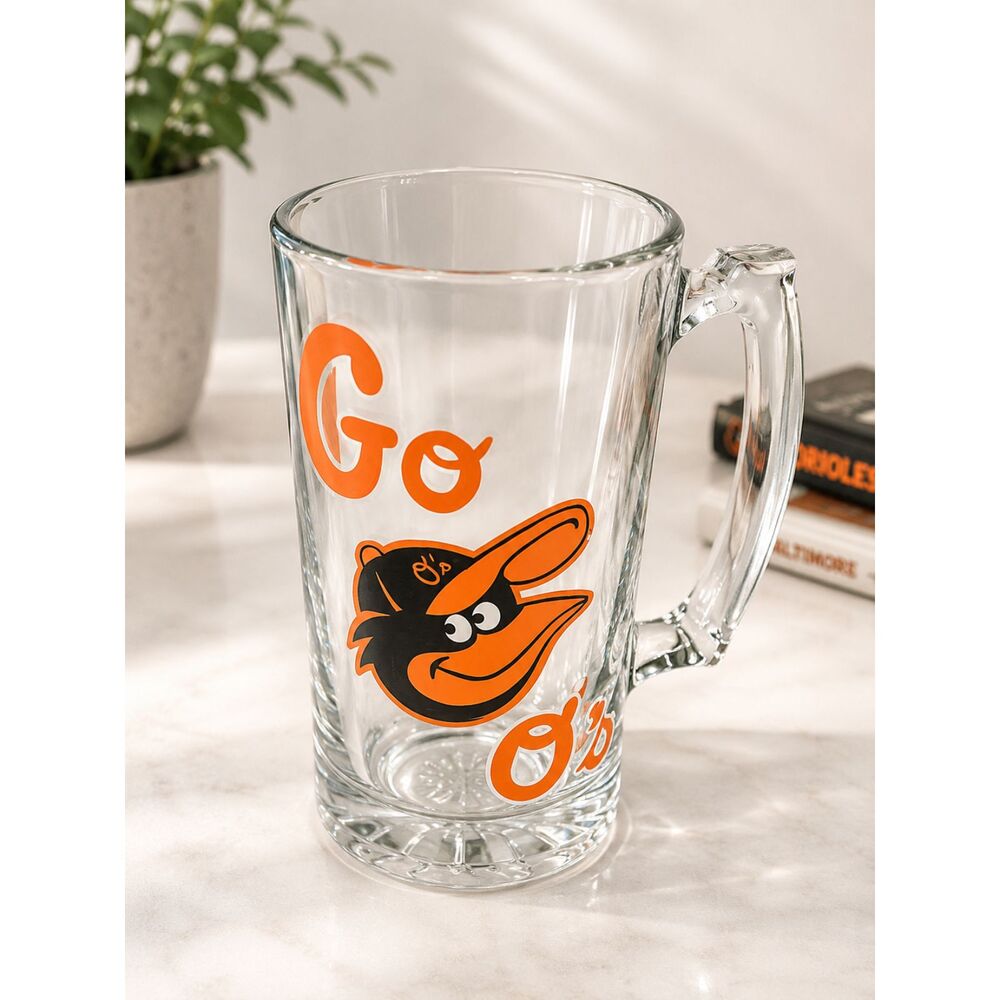 Baltimore Orioles Go O's Graphic Handle Beer Mug